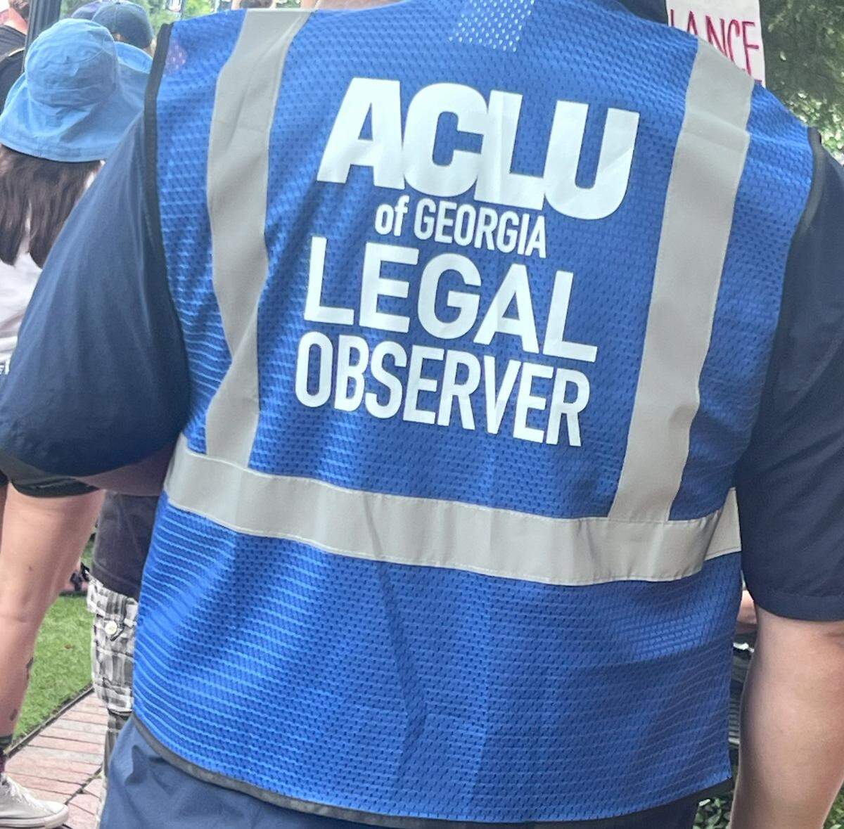 Josh Lawton was in attendance at the June 14, 2025 protest as a “legal observer” from the ACLU