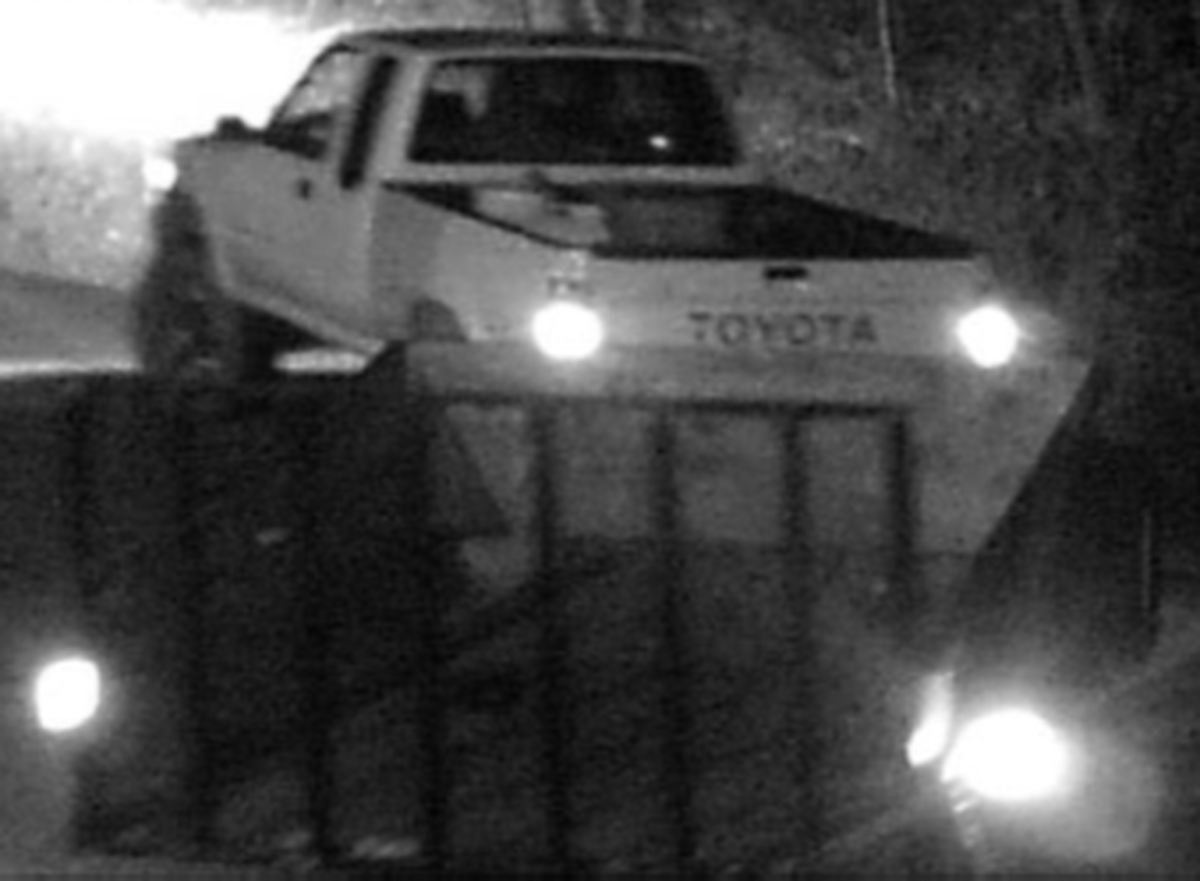 The truck suspected as involved in the theft.