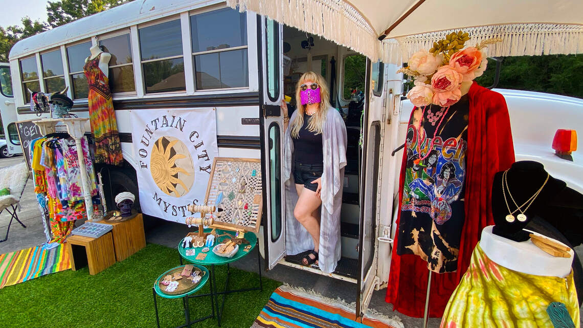 Meet the Columbus woman selling vintage clothes and handmade items from her school bus