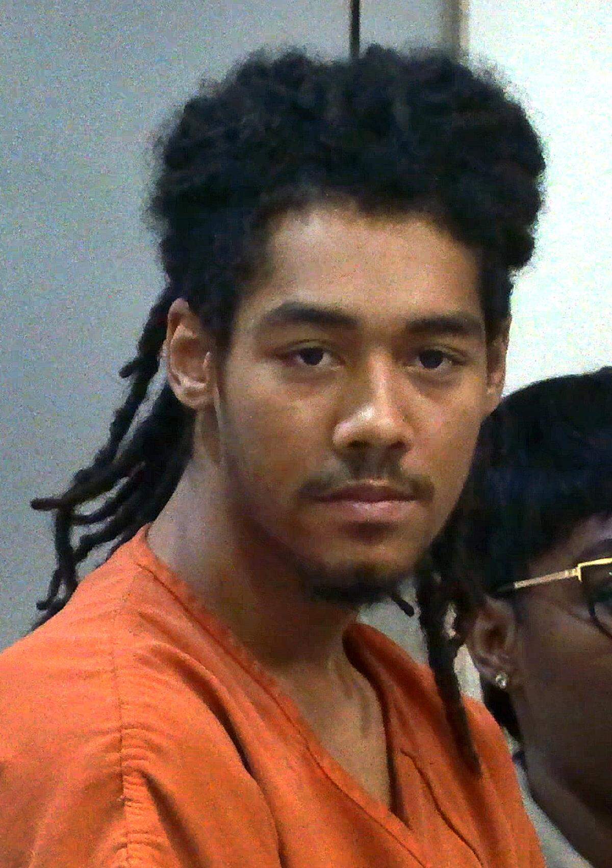 Tyrone Vaughn, right, during a preliminary hearing Thursday afternoon in Columbus Recorder’s Court in Columbus, Georgia. 05/16/2023