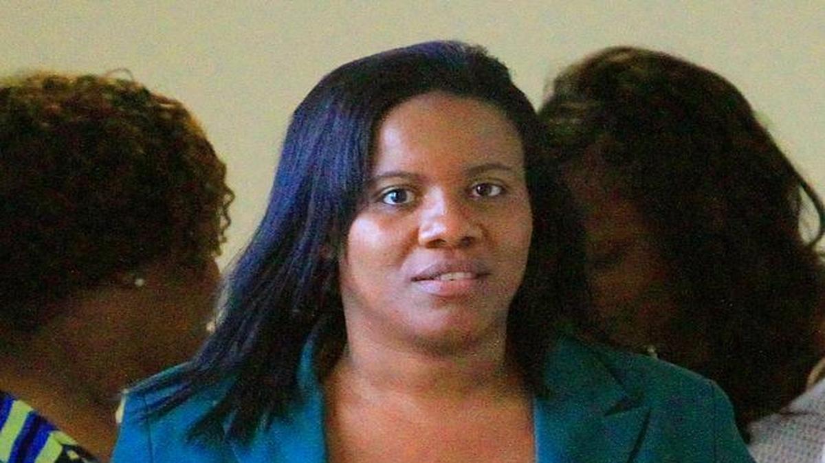 Lakeisha Nichole Degourville leaves the courtroom on May 18, 2015.