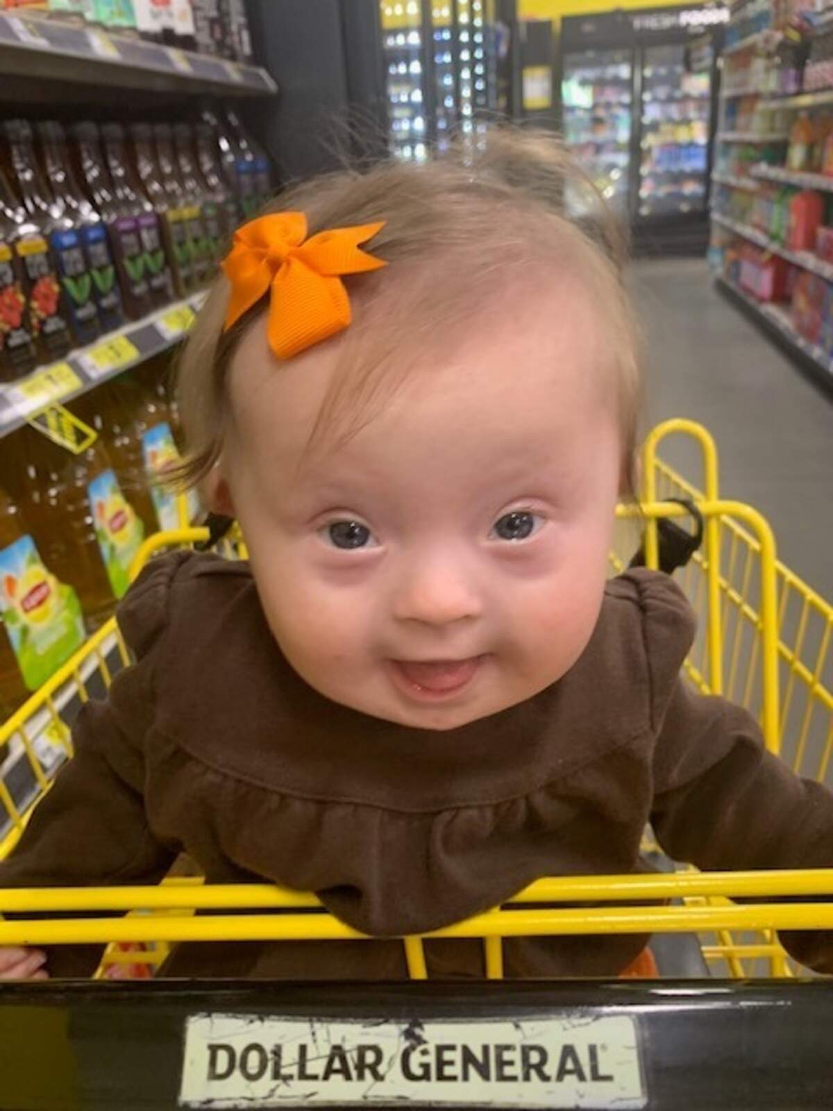 Gracie on an outing with her parents.