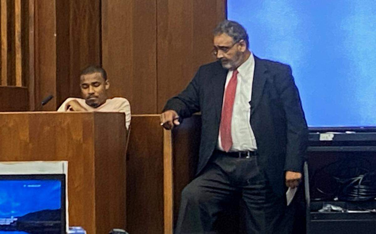 Prosecutor Ray Daniel questions witness Anthony McGhee during his testimony Tuesday afternoon. 08/22/2023