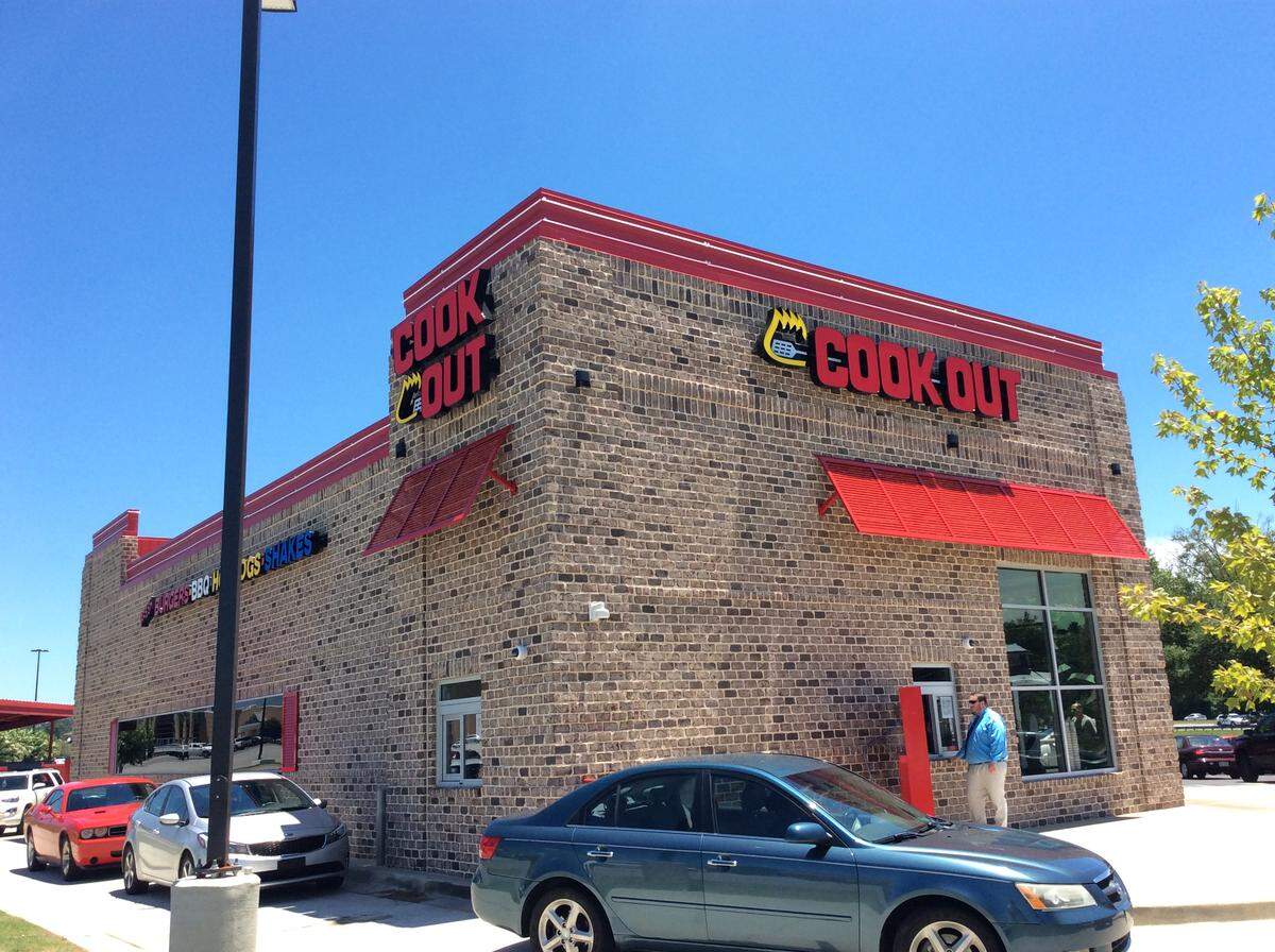 Columbus’ first CookOut location opened near the end of May in the parking lot of Peachtree Mall.