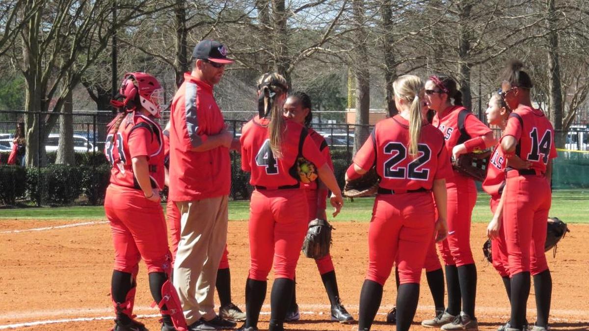 Central head coach Mitchell Holt talks to his team during the Lady Red Devils’ game against Handley in the Sidney Cooper Invivational on February 25, 2017.