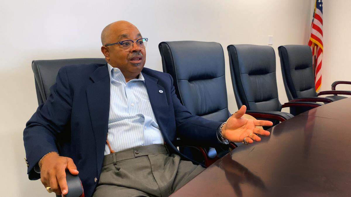 Columbus City Councilor Byron Hickey answers questions during an interview with the Ledger-Enquirer.