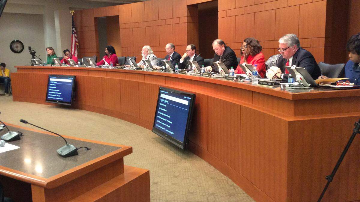 The Muscogee County School Board conducts its monthly meeting Dec. 17, 2018, in the Muscgoee County Public Education Center.