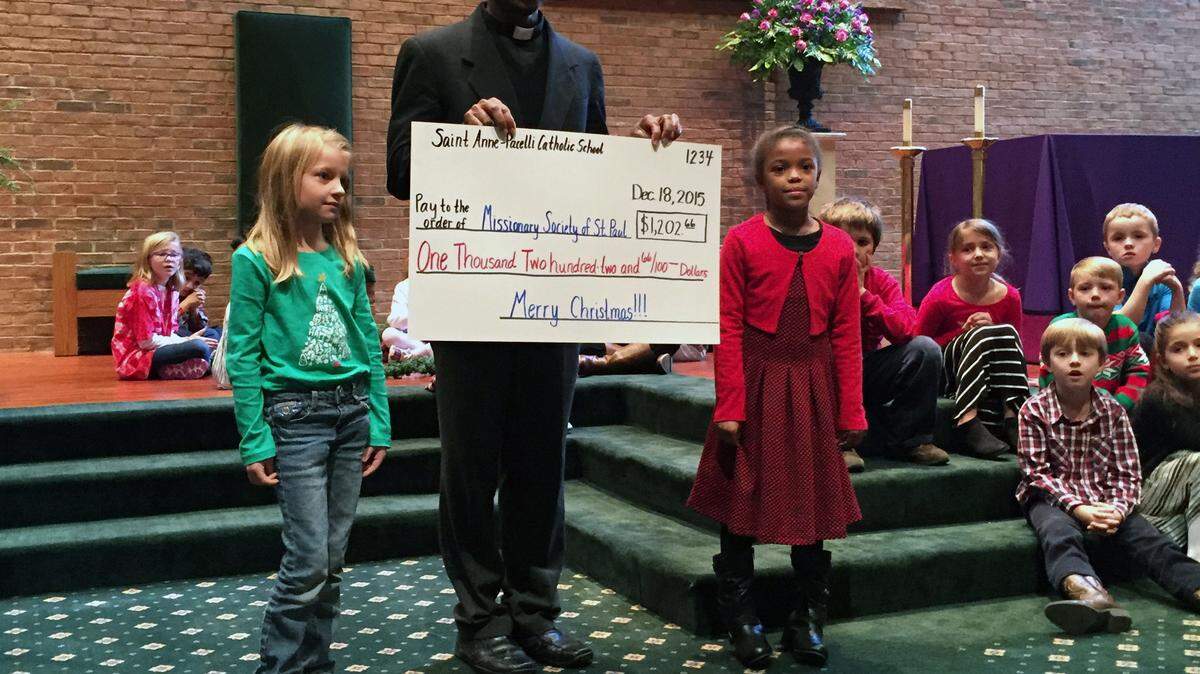 St. Anne-Pacelli students donate to Nickels for Nigeria campaign