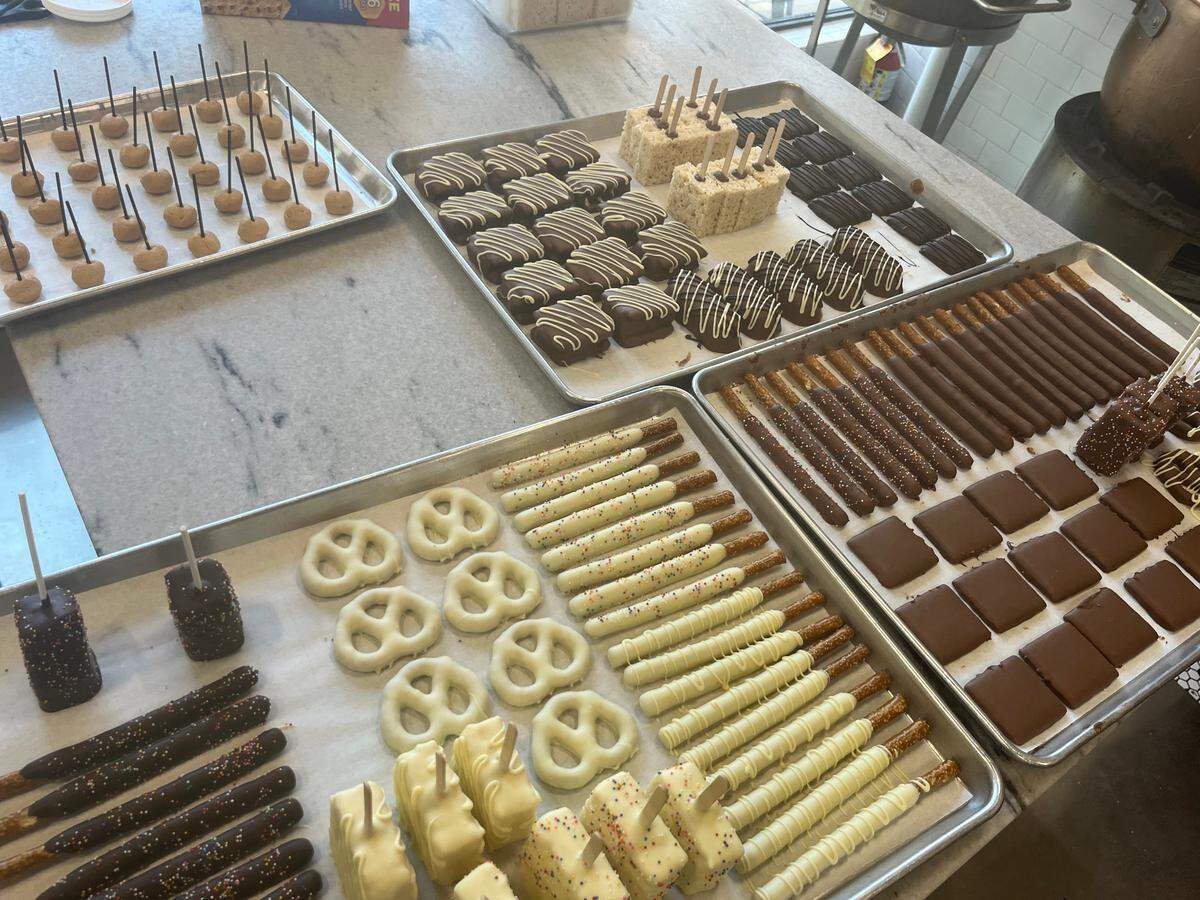Kilwins Ice Cream shop prepares for ThesCon traffic by doubling their inventory of treats.
