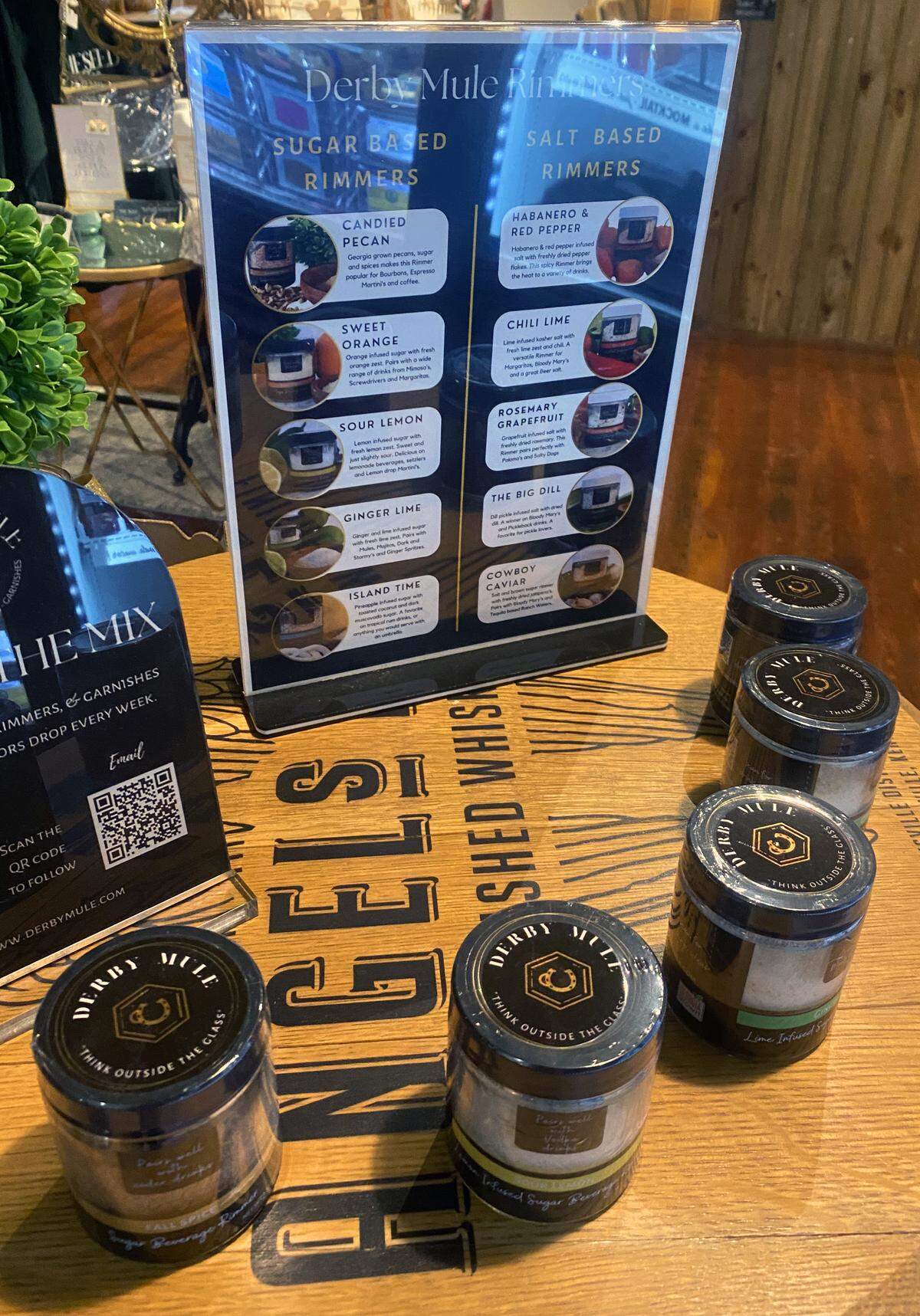 Derby Mule’s products, including rimmers and dried garnishes, ship to nearly every state, and their signature fresh mixes are available at The 706 Social, a retail collective at 1025 Broadway in downtown Columbus.