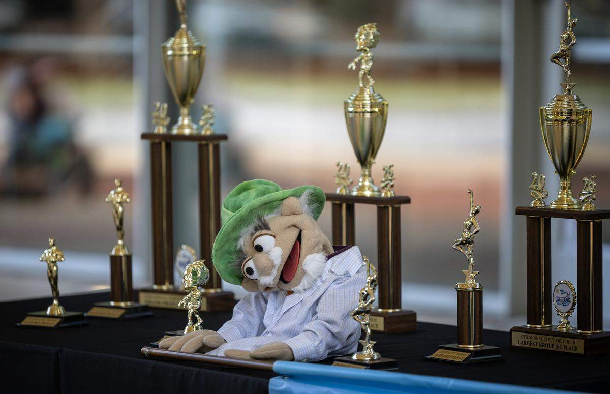 The Strut the Hooch parade concluded May 2, 2026, with an awards ceremony in front of the RiverCenter for the Performing Arts in downtown Columbus.