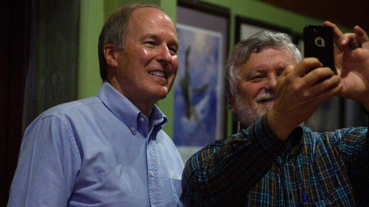 Bob Layfield (left) and Fontaine Waller, with Columbus Regional, smile for a photo after a lunch get together on Jan. 18, 2019, at Speakeasy in Columbus, Ga. Layfield taught Waller in the 6th grade at St. Elmo Elementary in the late-1960s. 