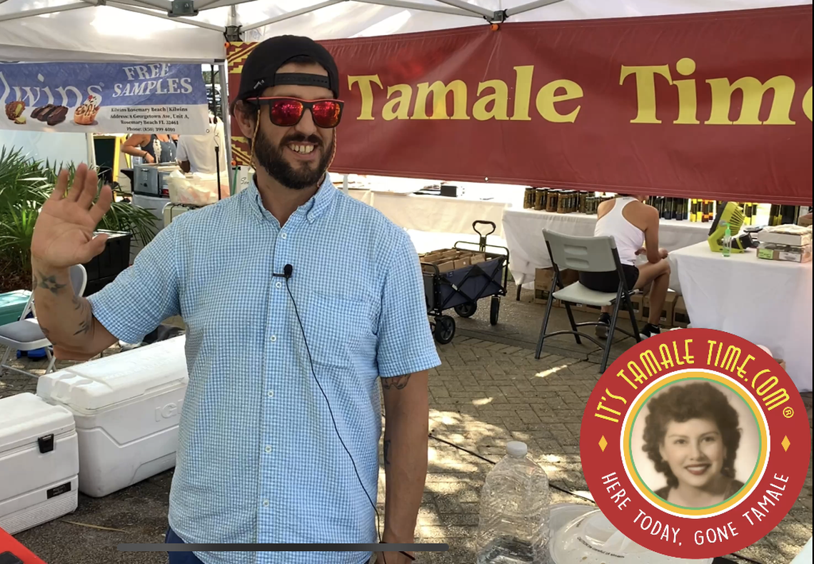 This is a screenshot from a September 2022 episode of the YouTube show “It’s Tamale Time!” on the business’ YouTube channel.