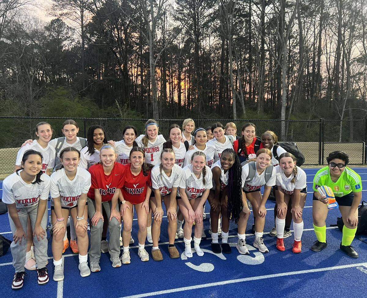The 2024 Pacelli High School girls soccer team poses for a photo.