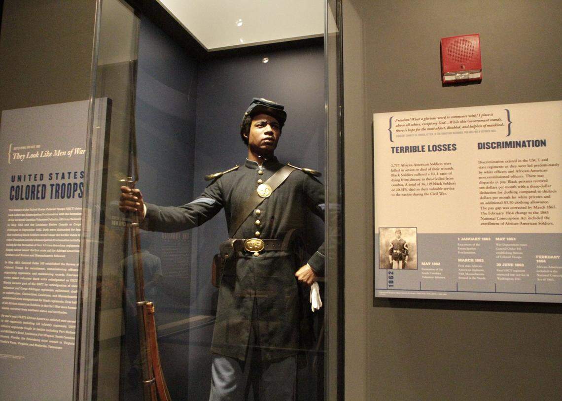 Defining the Nation gallery at the National Infantry Museum and Soldier Center includes the early history of the African-American soldier.