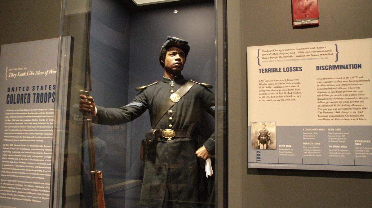 Defining the Nation gallery at the National Infantry Museum and Soldier Center includes the early history of the African-American soldier.
