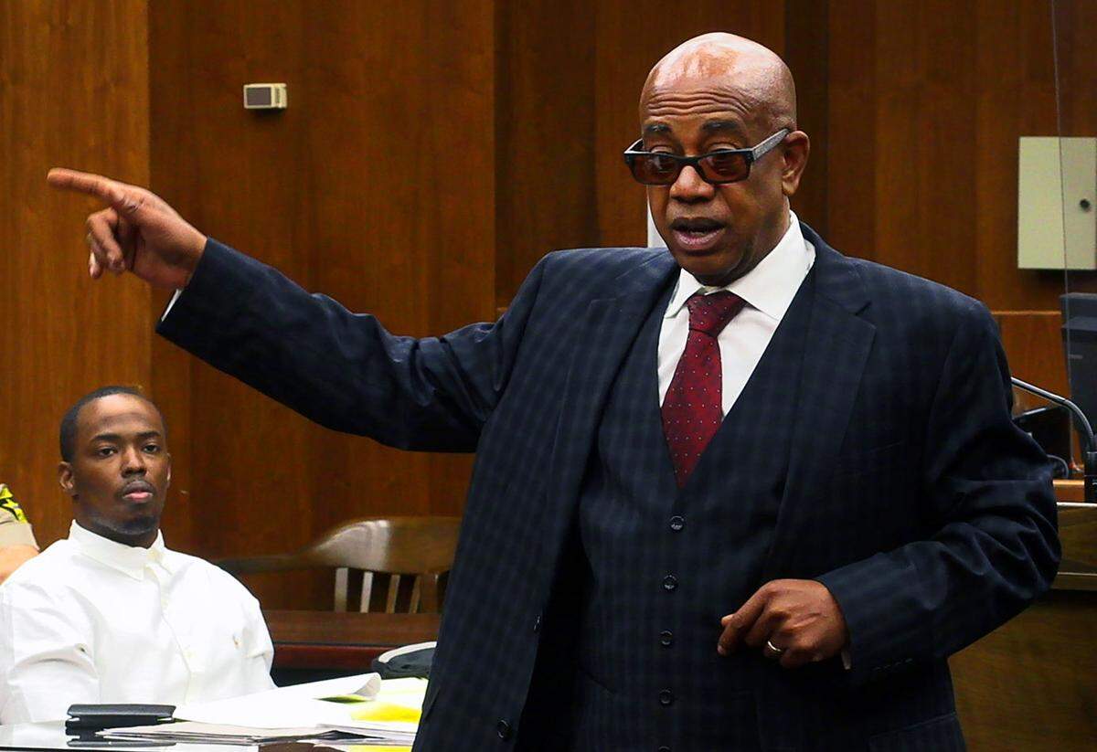 Defense attorney Shevon Thomas, who is representing Dover Bartlett Coppins, makes his closing argument Monday morning. 04/04/2022