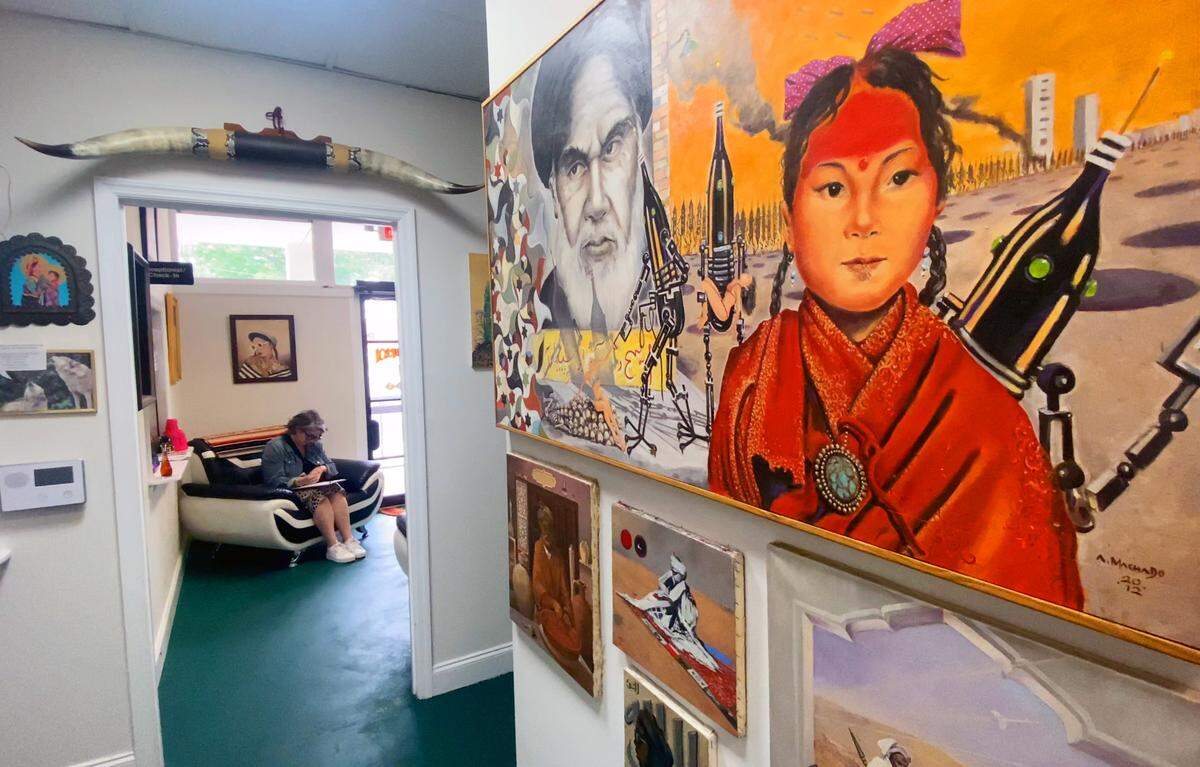 Smoking Mirror Tattoo Gallery in Columbus, Georgia, features the art of Anthony Machado. His daughter, Malia Sioux, owns Smoking Mirror and is one of the tattoo artists there.