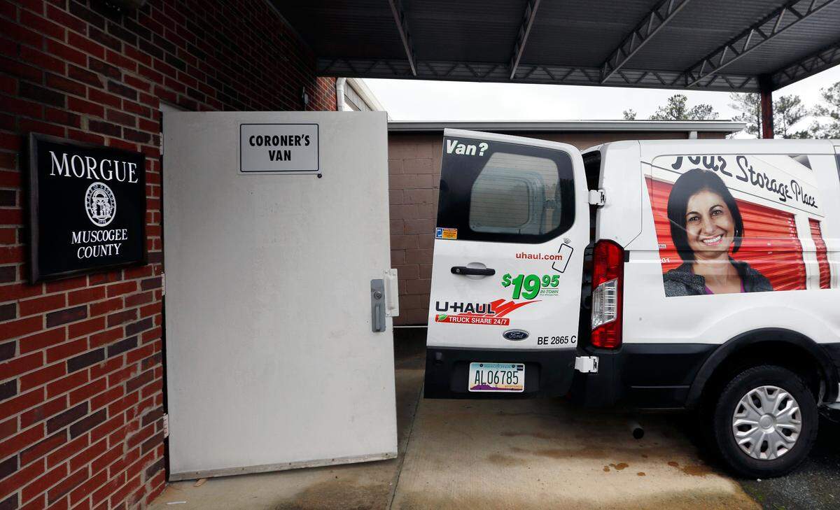 The Muscogee County Coroner’s Office needed to rent this van to transport two bodies and some human remains to Atlanta. 03/10/2023