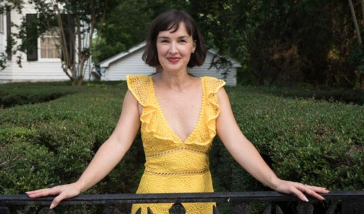 Phenix City native Meredith Riley Stewart, now living in California, poses in downtown Columbus at the Rankin House during a 2019 visit back home to the Chattahoochee Valley.