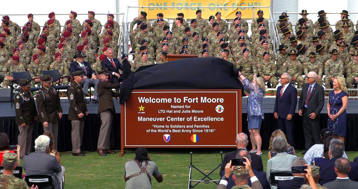 Fort Benning was redesignated as Fort Moore during a ceremony Thursday morning at Doughboy Stadium, May 11, 2023.