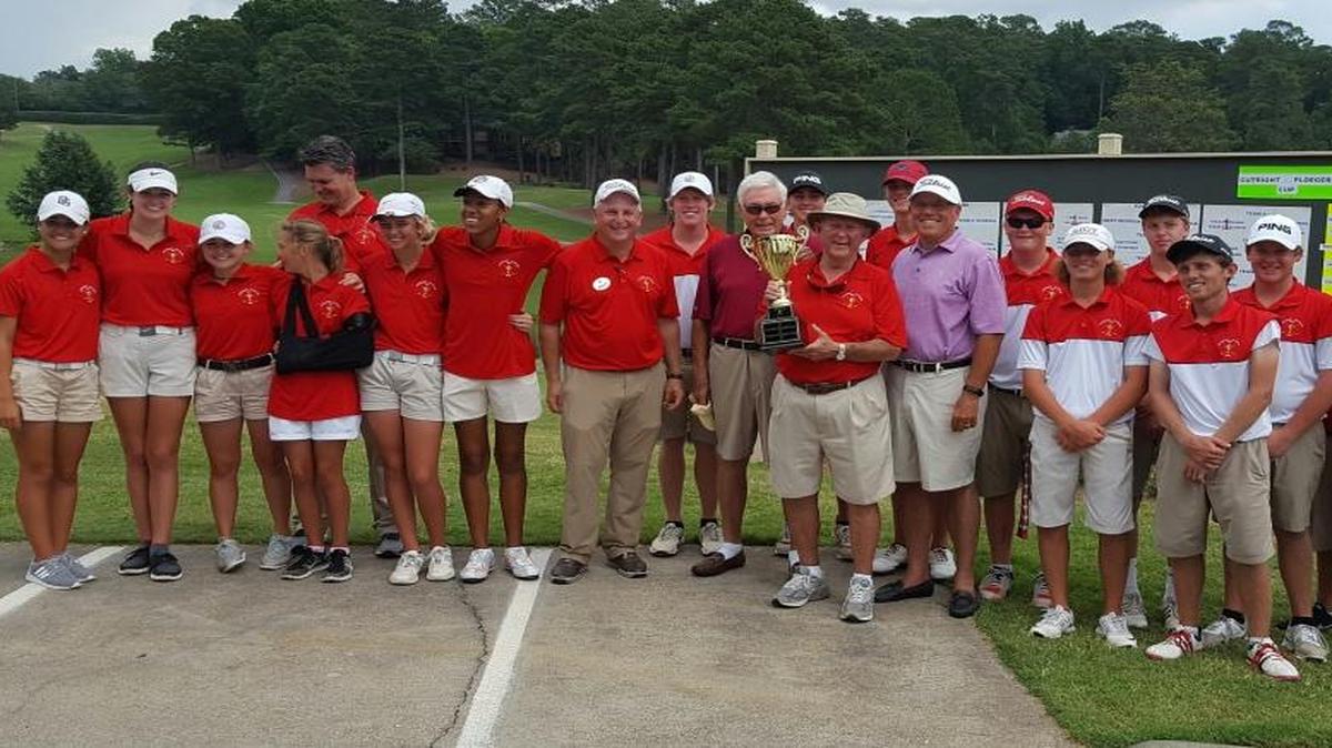 Team West Georgia celebrates their victory in the inaugural Cutright Ploeger Cup.