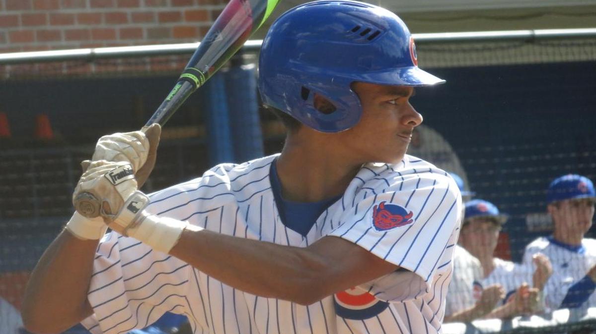 Columbus center fielder Robbie Tillman came through again for the Blue Devils, hitting a walk-off single to give Columbus a 2-1 victory over Shaw on April 7, 2017.