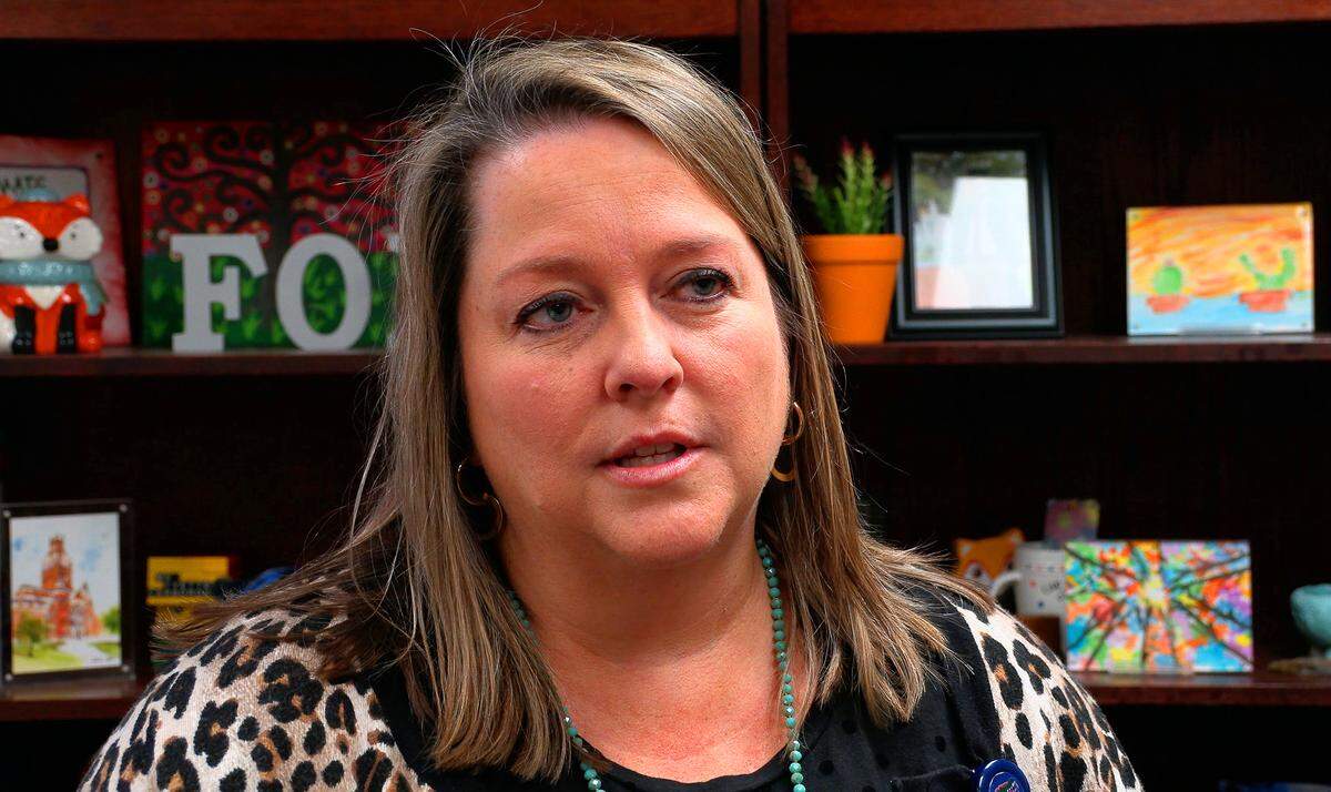 Yvette Scarborough principal of Fox Elementary School in Columbus, Georgia, talks about the recent loss of the school’s custodian Michael Davis Sr., who died January 15, 2020, when he was hit by a train near 35th Street and River Road in Columbus. The 300 students and staff at Fox Elementary School now face the challenge of dealing with his death.