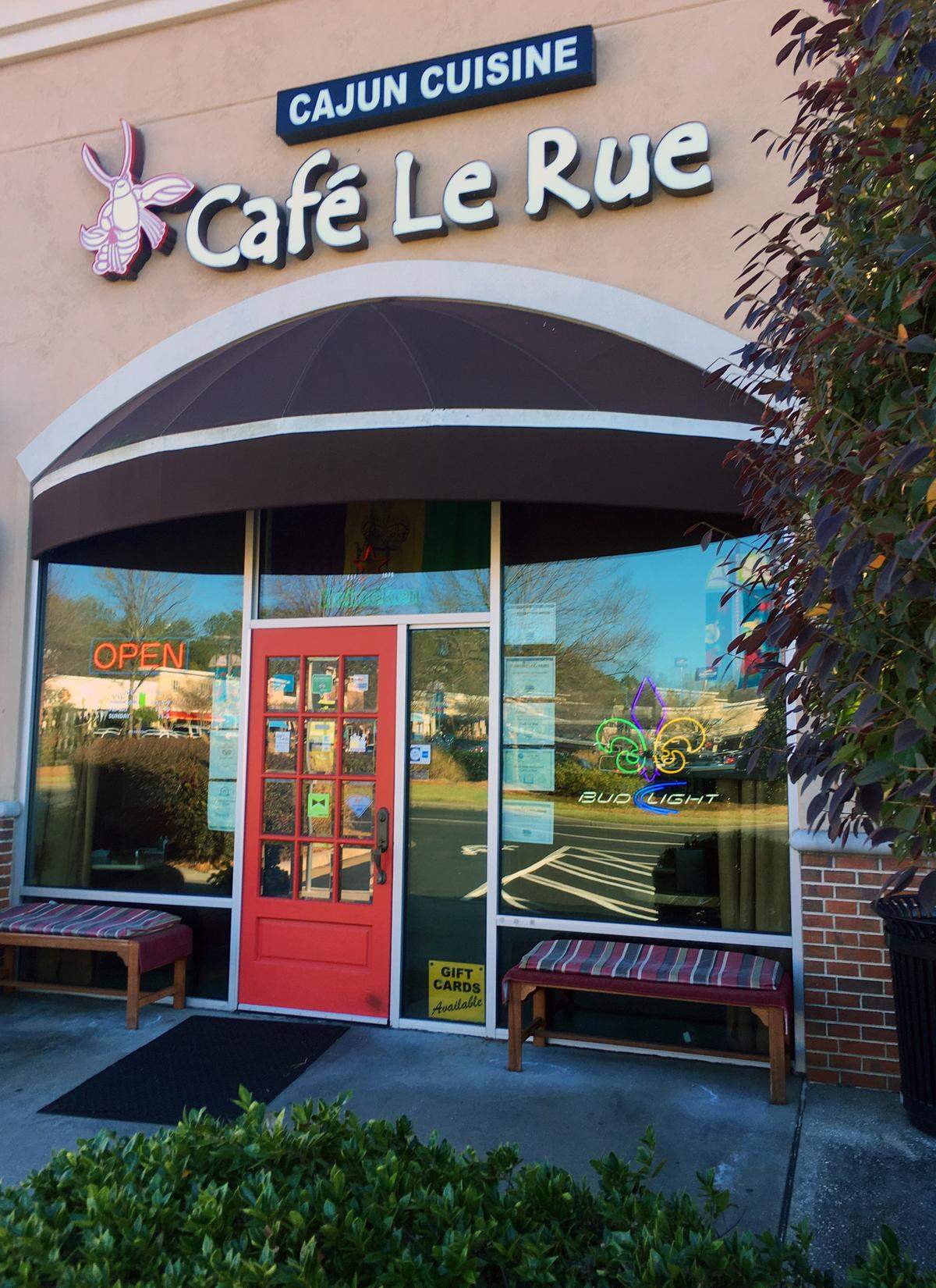 Café Le Rue is located in The Landings in Columbus, Georgia.