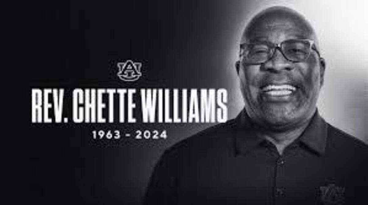 The Rev. Chette Williams was the Auburn University football’s team chaplain for 26 seasons. He died Dec. 15, 2024, in a drowning at Lake Martin at the age of 61.