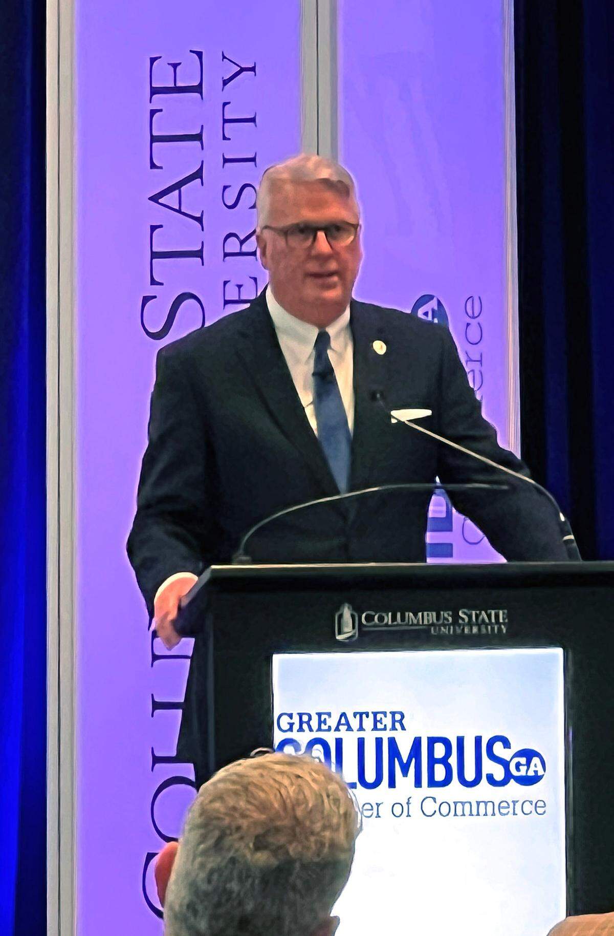 The 2024 State of the City, hosted by the Greater Columbus Georgia Chamber of Commerce at Columbus State University’s Cunningham Conference Center, featured remarks by Columbus Mayor Skip Henderson. 02/20/2024