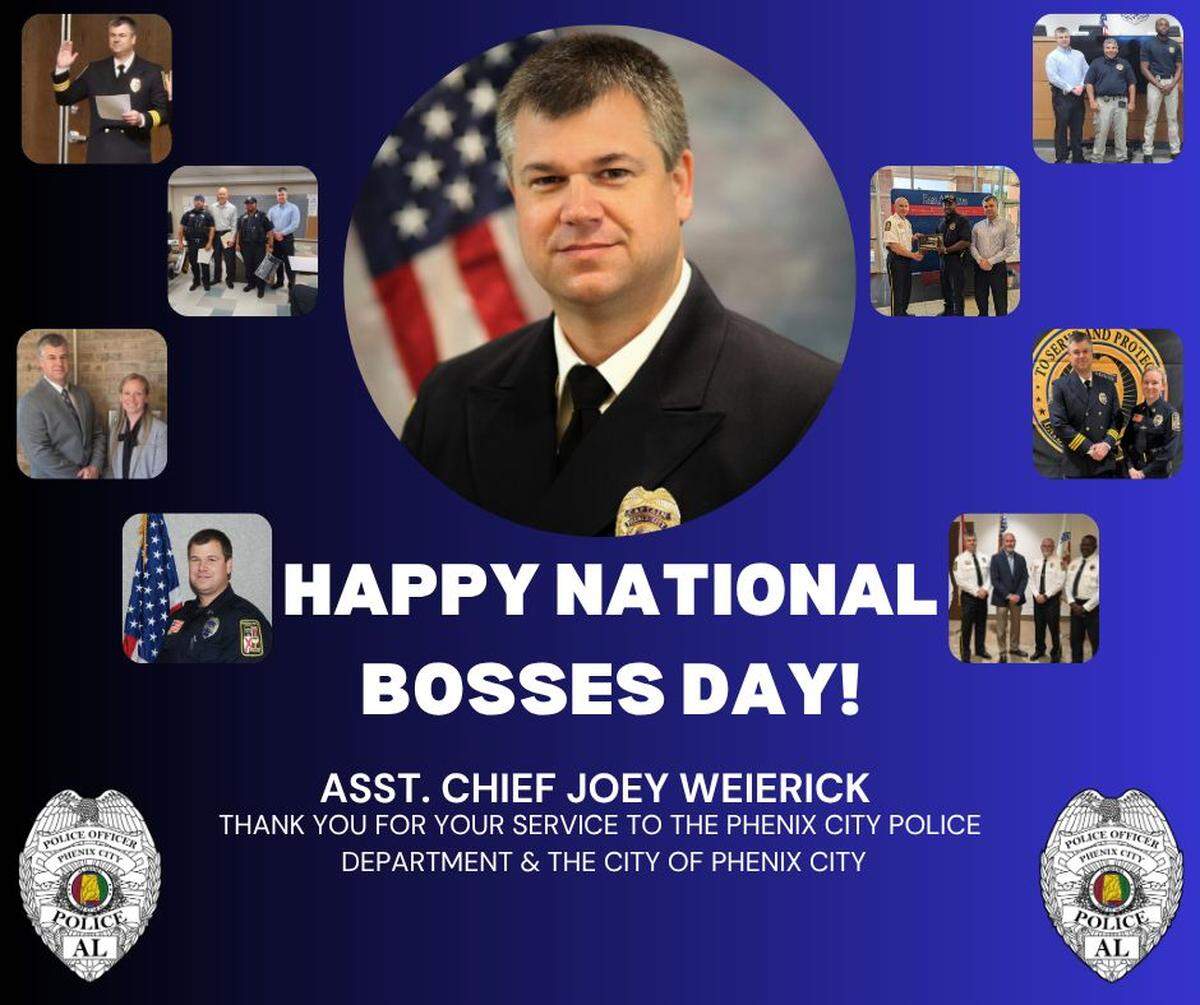 A picture of acting Phenix City Police Chief Joey Weierickis  posted on Oct. 16 to the Phenix City Police Department’s Facebook page.