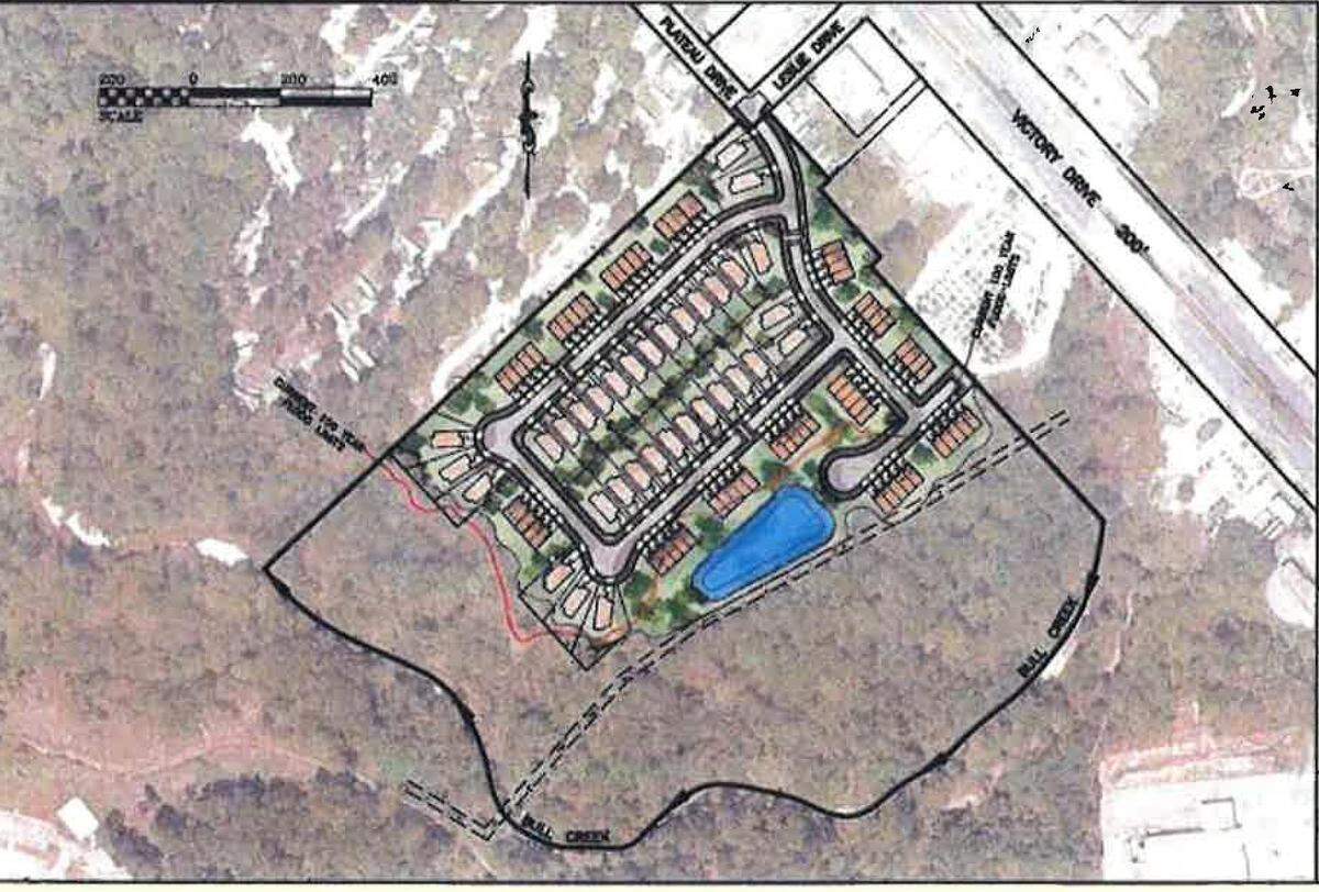 A draft rendering of Elliott’s Walk, a proposed affordable housing community just off Victory Drive. Three Columbus Council members have questions regarding the deal.