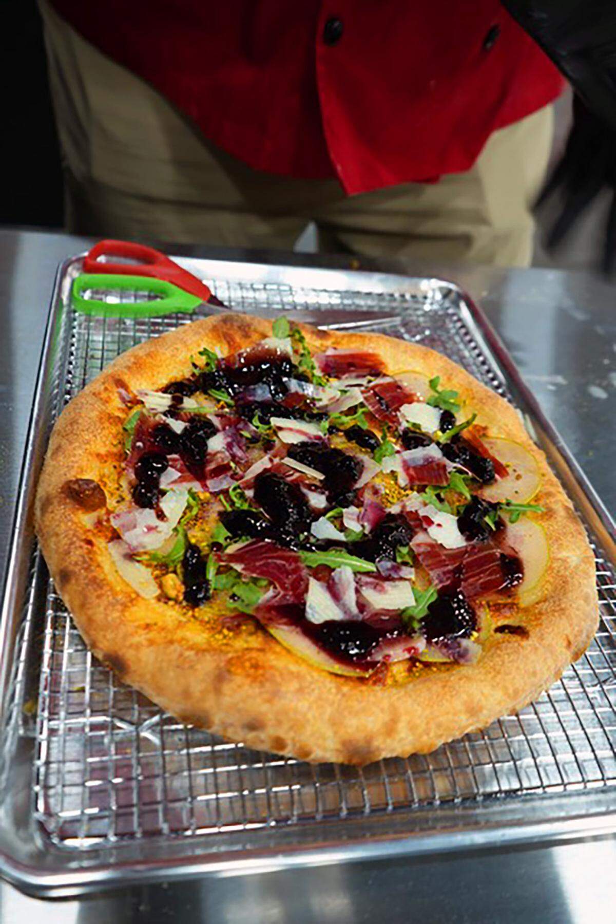 Leo Dicesaris, owner of Cerrone’s Brick Oven Pizzeria in Columbus, won the non-traditional pizza division at the 2025 International Pizza Challenge in Las Vegas, Nevada with this pizza he named “Summers in Spain.”
