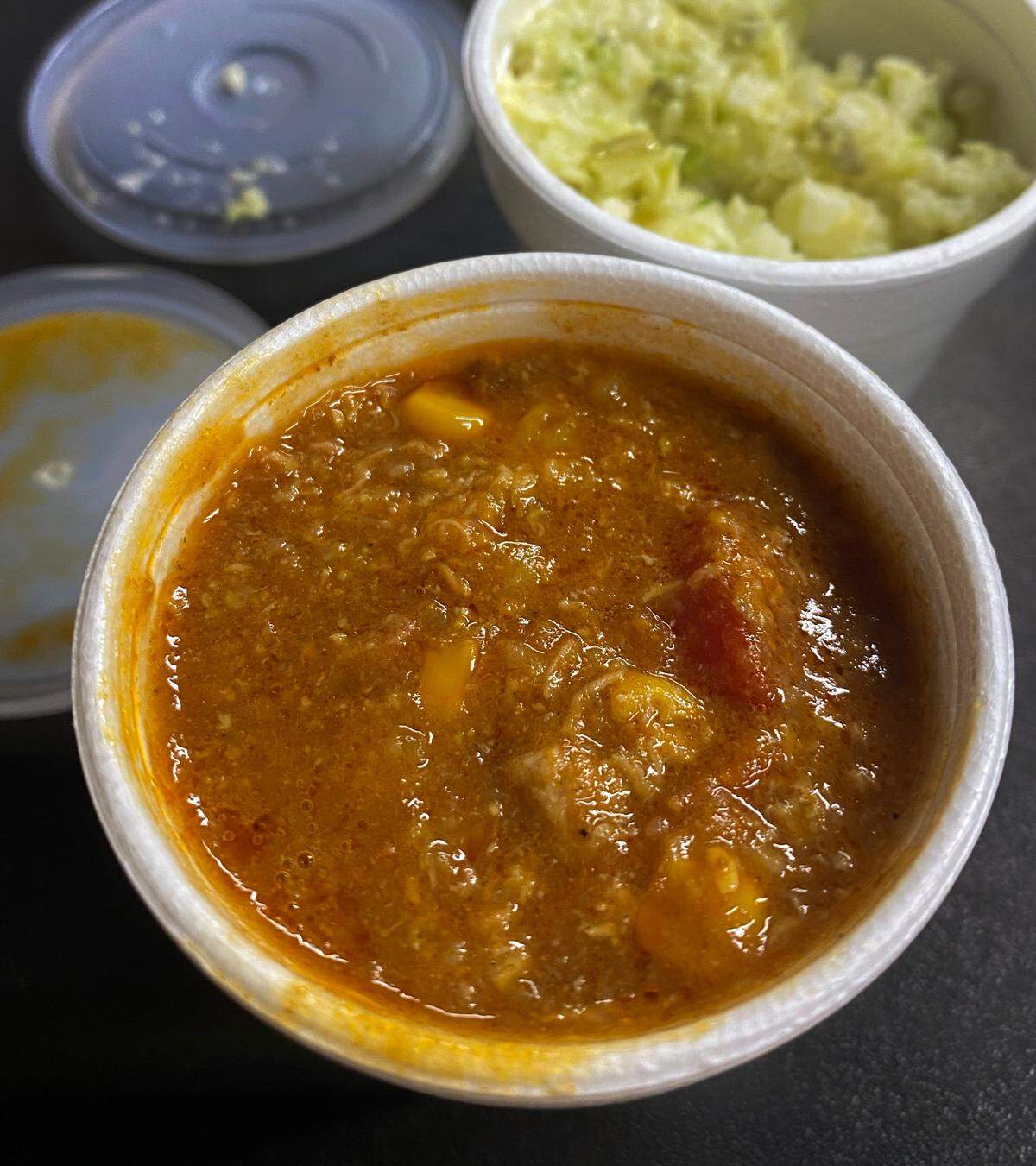 The current sides at Clearview BBQ include slaw and stew. 01/14/2024