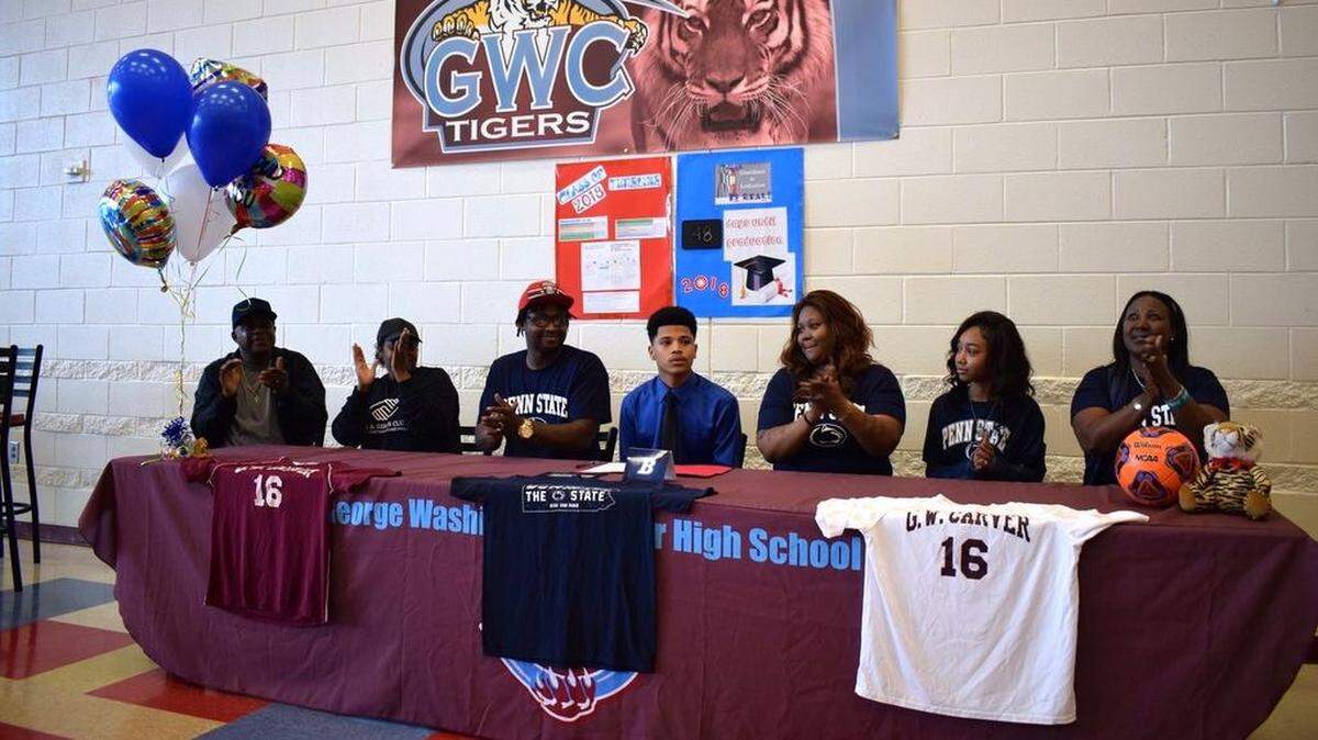Deontae Golden’s signing with Penn State Beaver last Thursday was a historic one for Carver High School athletics.