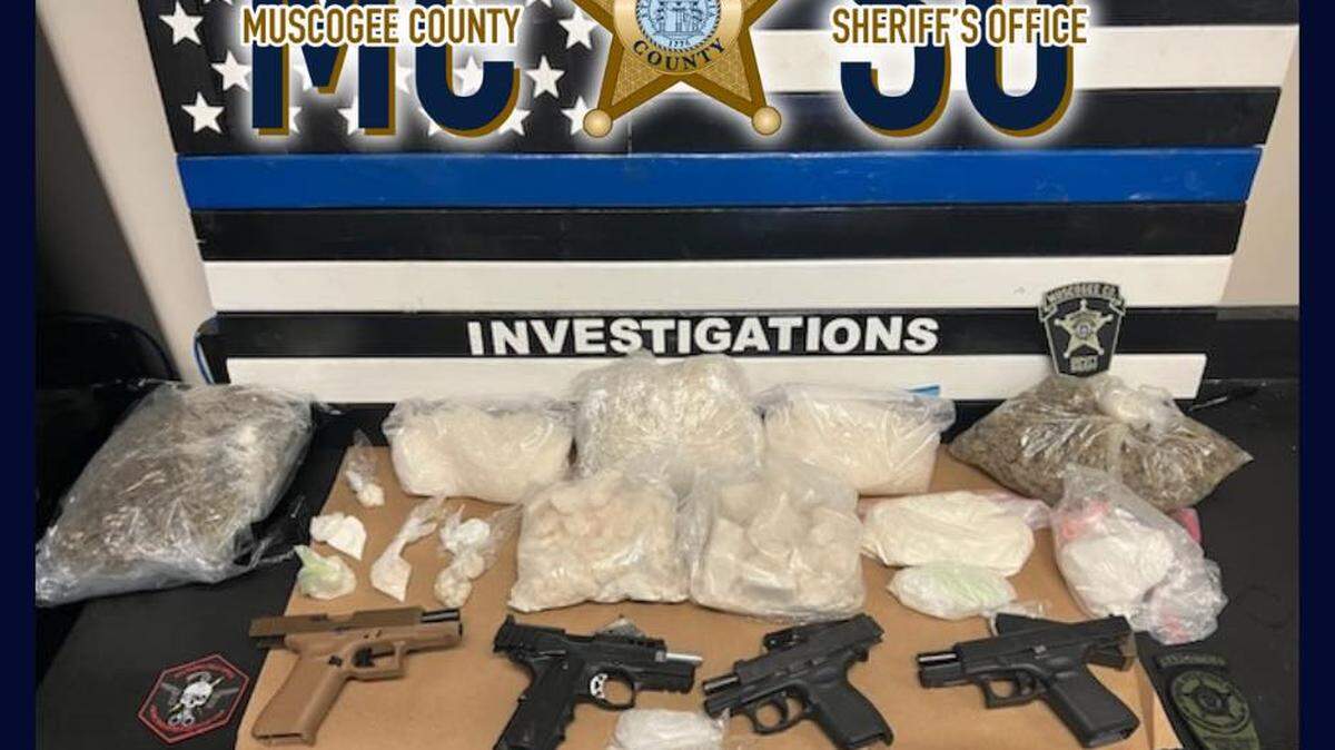 A photo of drugs seized by the Muscogee County Sheriff’s office after the execution of a search warrant on a residence within Muscogee County.