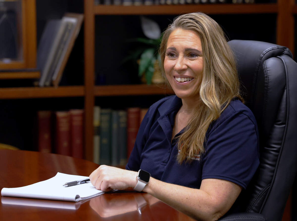 Danielle Saunders, the Columbus environmental health manager for the West Central Health District, Georgia Department of Public Health, answers a question about food safety during a Sept. 4, 2025, interview with the Ledger-Enquirer in Columbus.