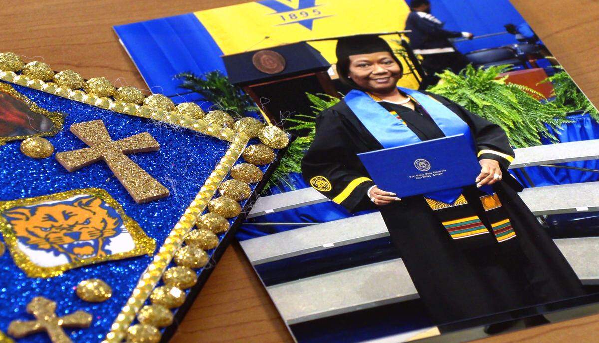 Cherryl A. Williams-Smith graduated with a bachelor’s degree in psychology from Fort Valley State University on Dec. 14, 2019. She was one of about 239 graduates participating in the fall 2019 commencement ceremony. She said it took her 26 years to complete her degree work.