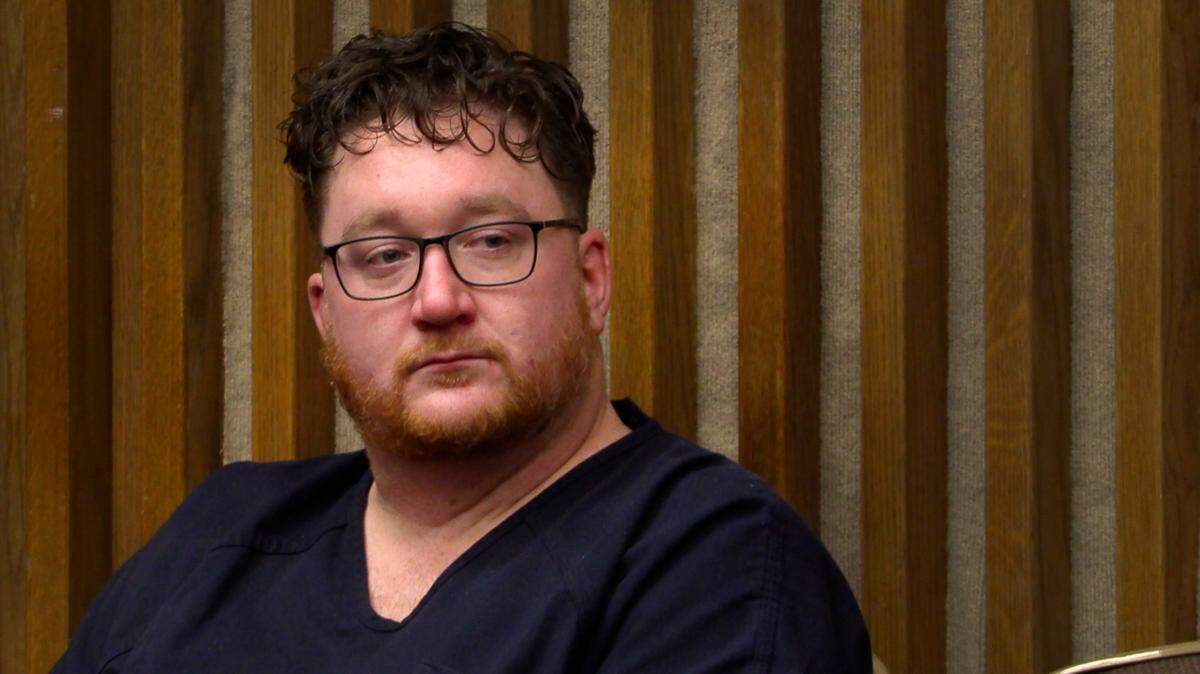 Dennis Cleveland “Landon” Thompson, formerly a chef at The Animal Farm at 105 12th St., in Columbus, Georgia, waits for his bond hearing to begin Thursday before Superior Court Judge Ben Richardson. 10/20/2022