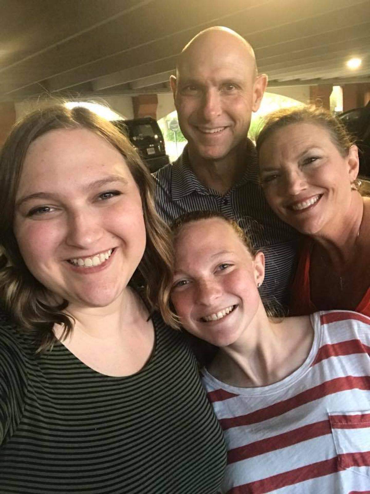 Danny Durham (pictured in back) and family celebrating daughter Jordan’s (pictured far left) 23rd birthday on May 30, 2018.
