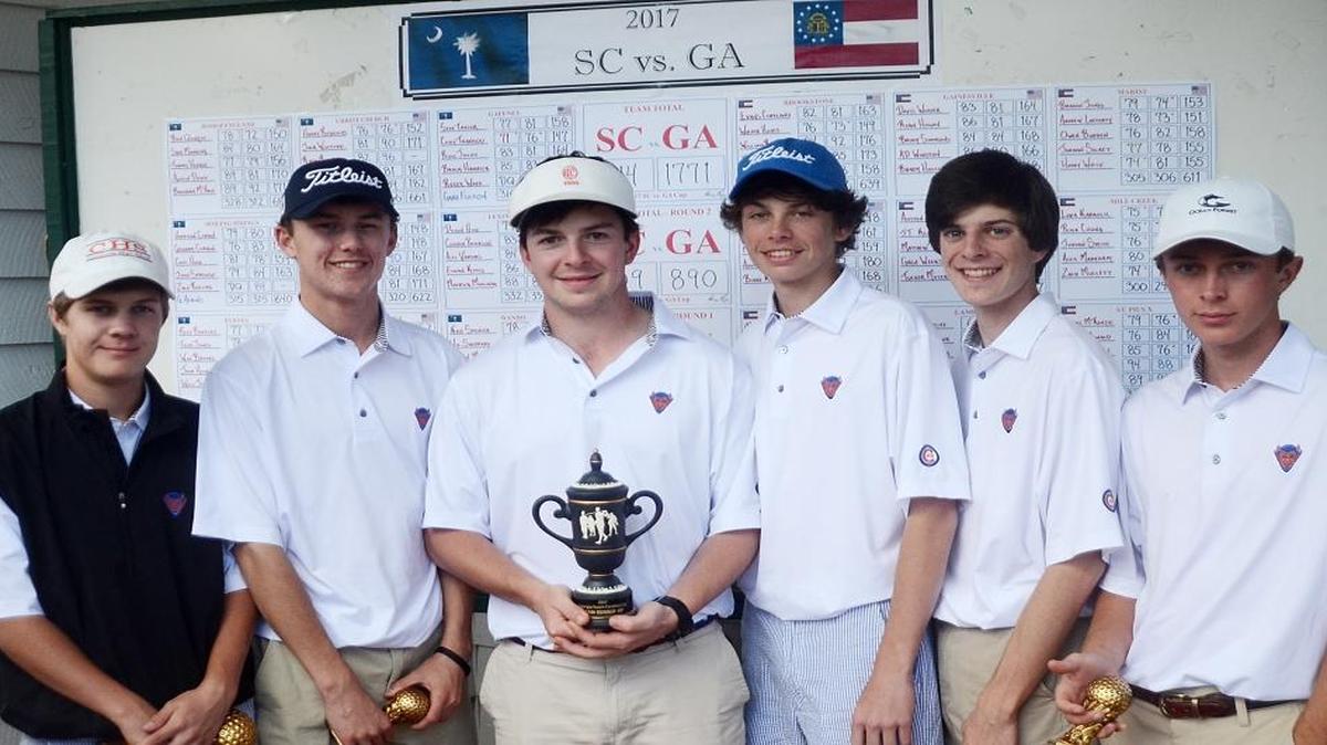 The Columbus boys golf team, pictured here after the South Carolina vs. Georgia Cup, continued their strong play at The Invite.