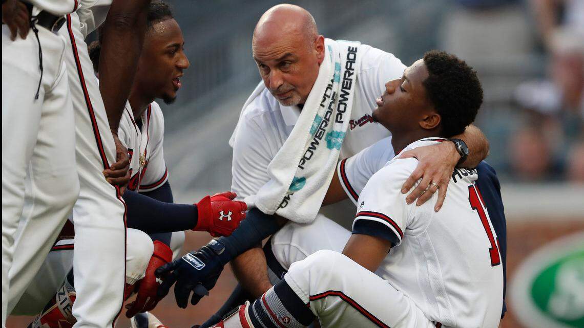Atlanta Braves players, manager share emotional reactions to Ronald Acuña getting hit