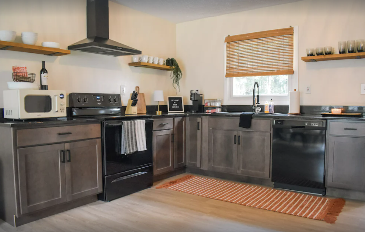 Cook up something delicious in this spacious, beautiful kitchen.