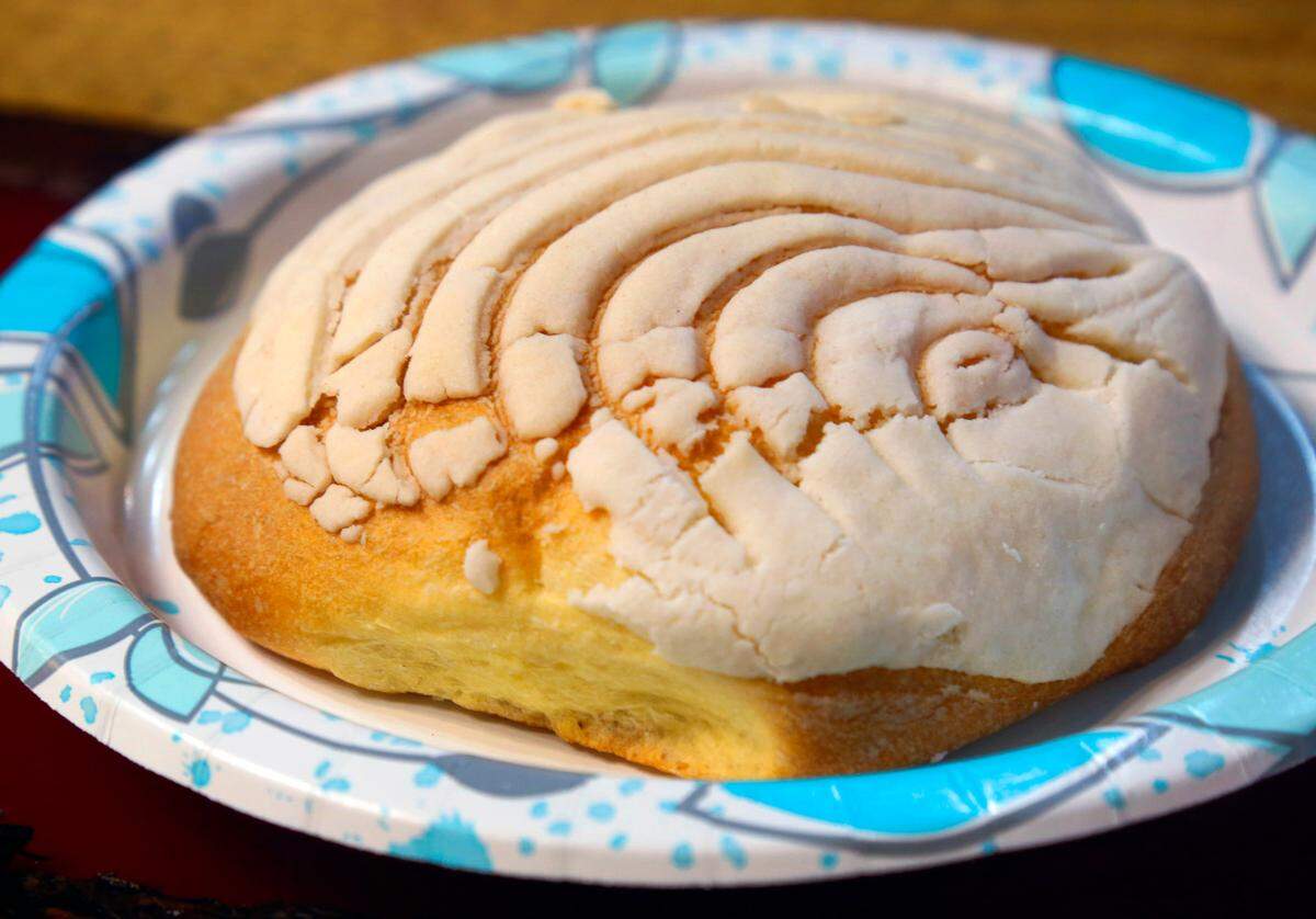 This is one of the conchas at Chilango Pride Bakery in Columbus. 04/24/2025