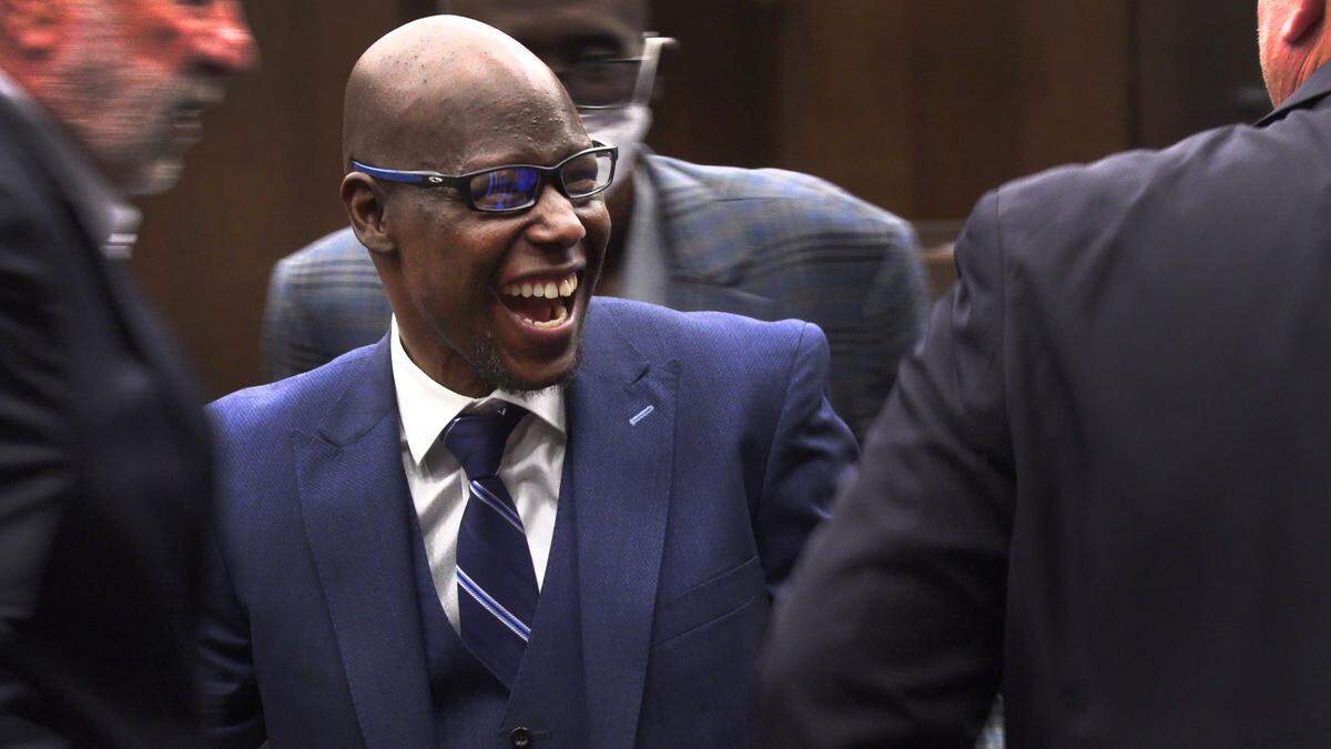 Stacey Jackson greets well-wishers Friday afternoon before he was sworn in as the new district attorney for the Chattahoochee Judicial Circuit. 05/20/2022