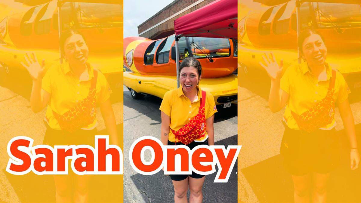 Sarah Oney is a “Hotdogger” on the Oscar Mayer Wienermobile.