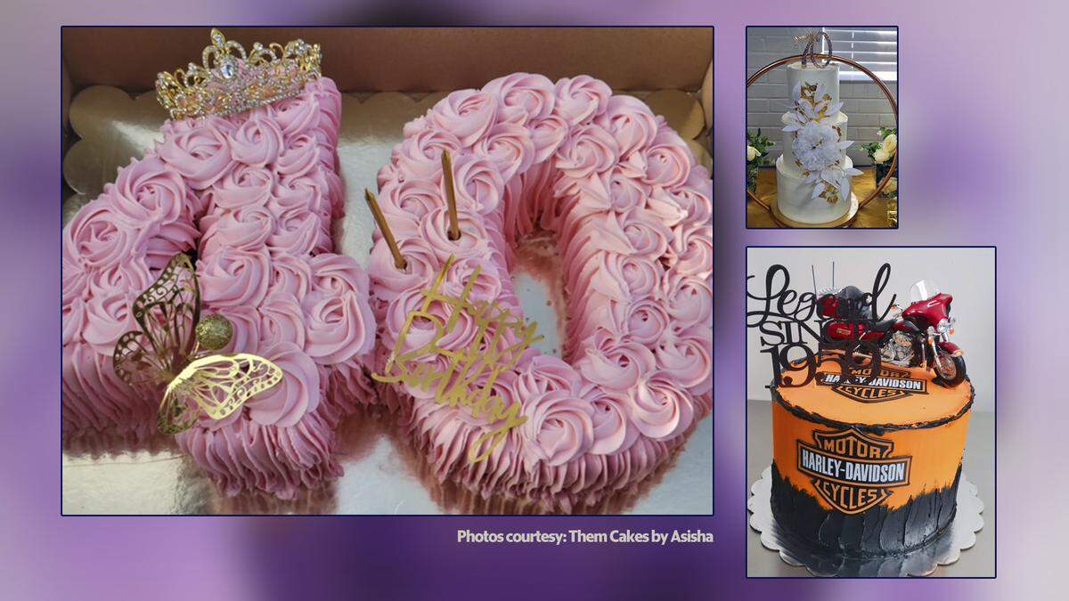 These are a few of the custom cakes created by Asisha Person, the owner of Them Cakes by Asisha.