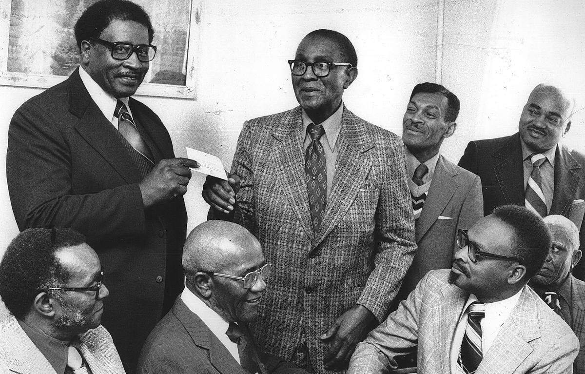 A minister’s conference honored Columbus civil rights leader Primus E. King, center.