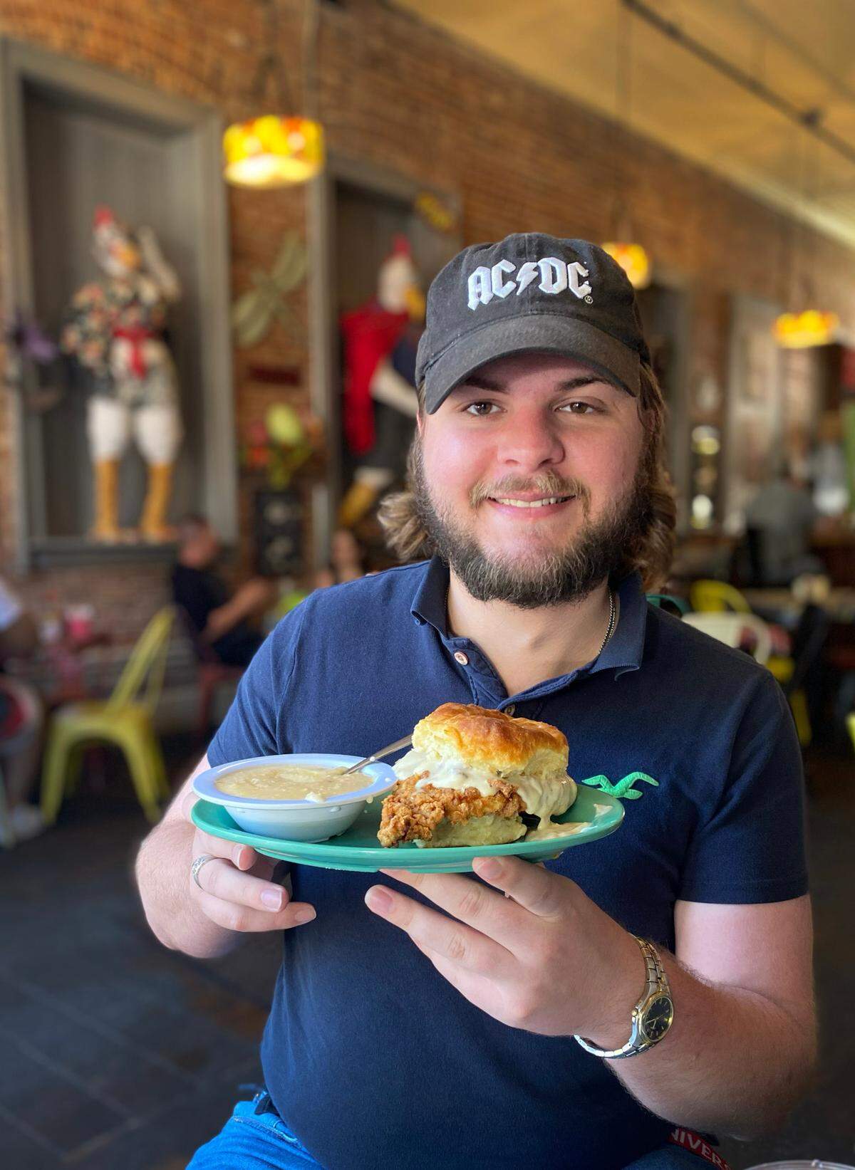 Ledger-Enquirer reporter had “The Whitewater” and cheese grits for lunch at Plucked Up Chicken & Biscuits in downtown Columbus, Georgia. 04/20/2023